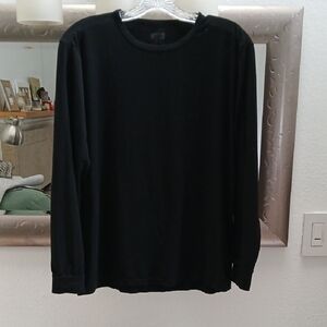 32 Degrees Black Long Sleeve Tee Soft Knit